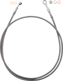FAT BAGGERS INC. EZ Install Brake Line - 62" - Stainless Steel Braid 100062