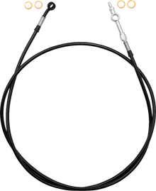 FAT BAGGERS INC. EZ Install Brake Line - 67" - Black Braid 120067-B