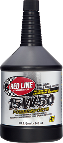 RED LINE SYNTHETIC OIL Powersports Oil - 15W50 - 1 US quart 42104