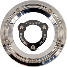 TRASK Derby Cover with Power Plate - Chrome/Black - Kit - '17-'25 Harley-Davidson TM-0051-CH-BK