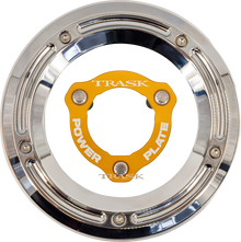 TRASK Derby Cover with Power Plate - Chrome/Gold - Kit - '17-'25 Harley-Davidson TM-0051-CH-GD