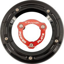 TRASK Derby Cover with Power Plate - Black/Red - Kit - '17-'25 Harley-Davidson TM-0051-BK-RD