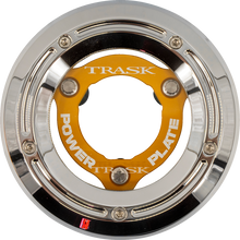 TRASK Derby Cover with Power Plate - Chrome/Gold - Kit - '18-'25 Softail TM-0052-CH-GD