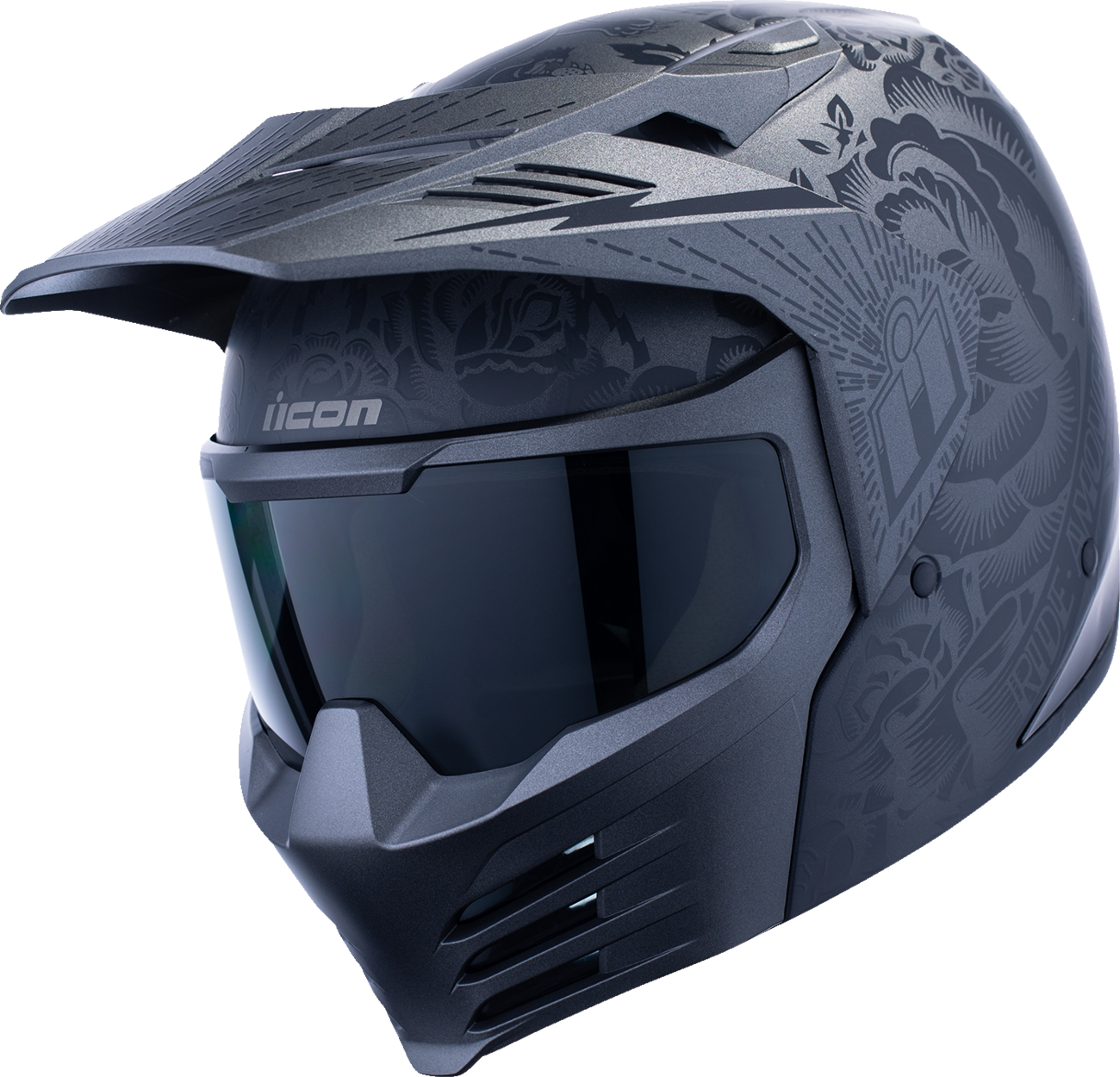 ICON Elsinore™ Helmet - Darkgard - Black - Medium 0101-18340