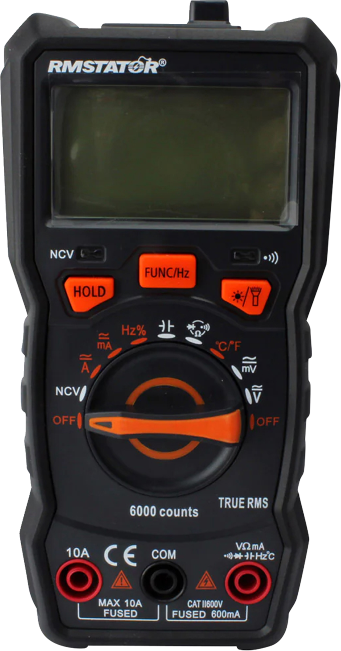 RM STATOR Digital Multimeter - DC/AC Voltage/Resistance/Diode/Transistor/Continuity Test RMS200-106165