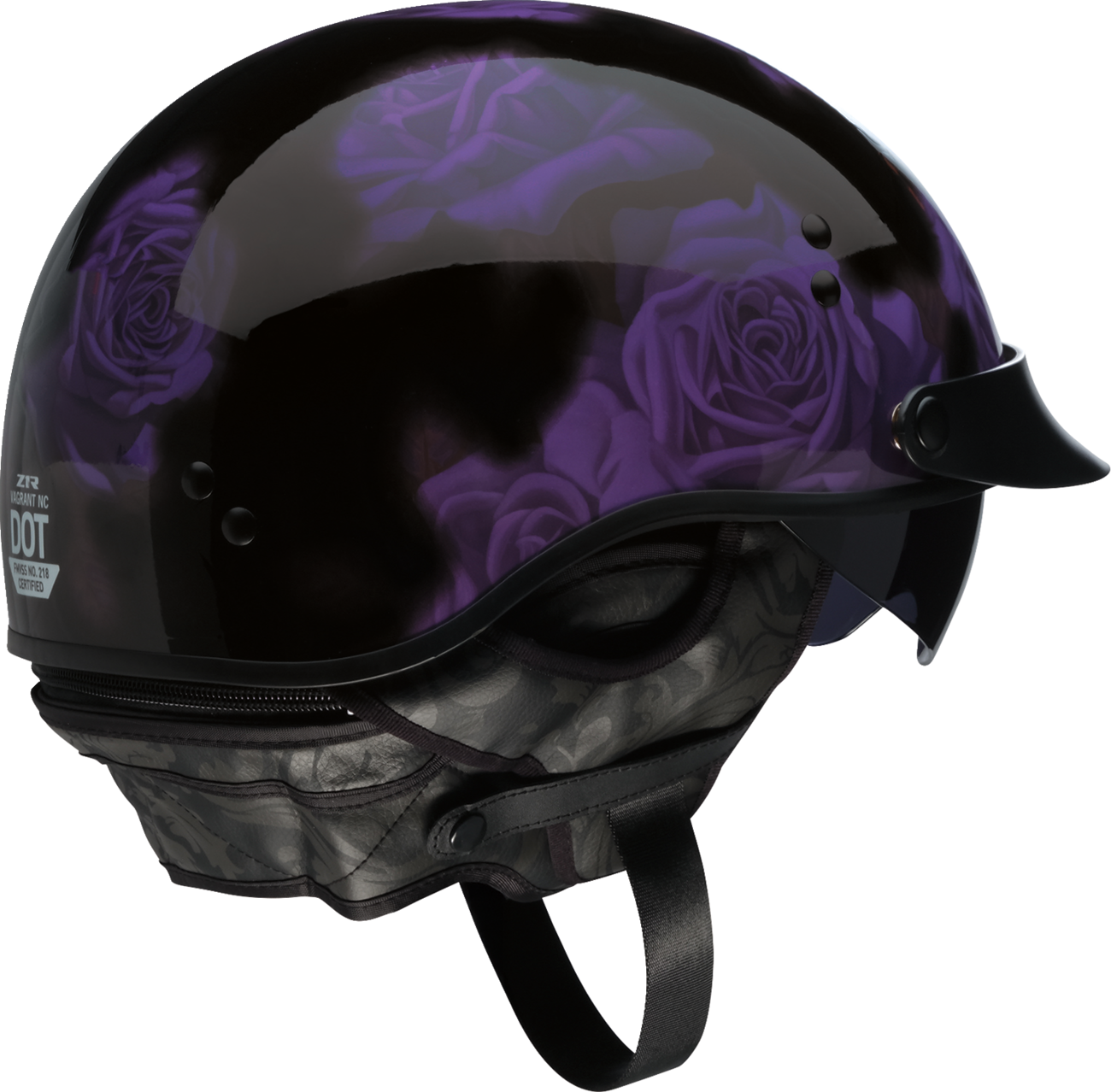 Z1R Vagrant NC Helmet - Rose - Black/Purple - Large 0103-1447