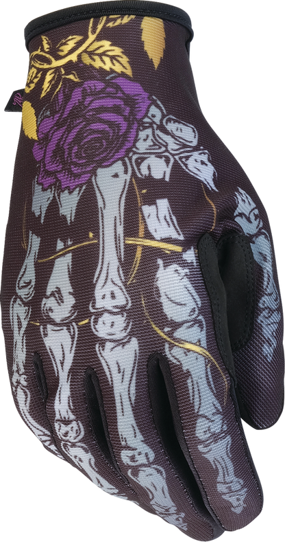 Z1R Women's Reflective Bone Gloves - Black - XS 3302-1027