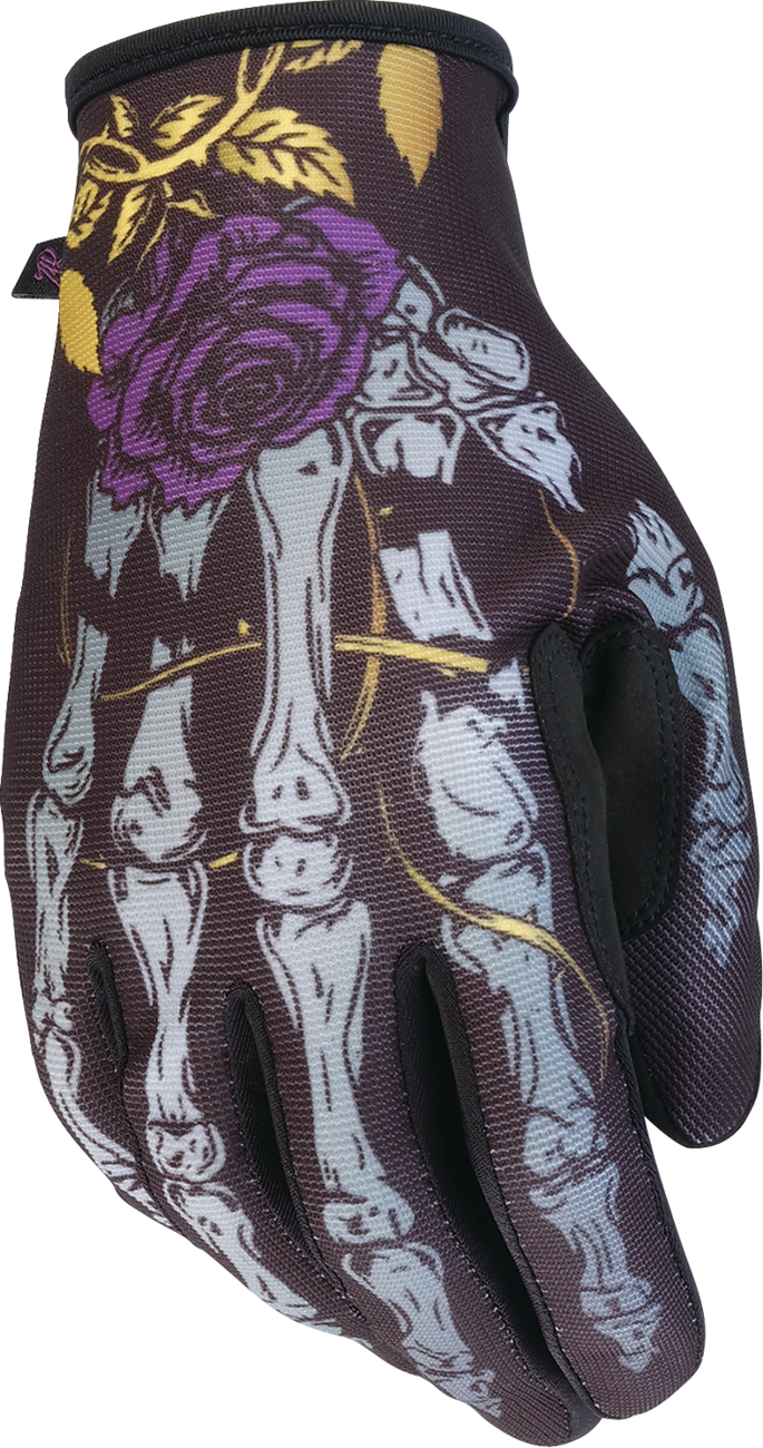 Z1R Women's Reflective Bone Gloves - Black - 2XL 3302-1033