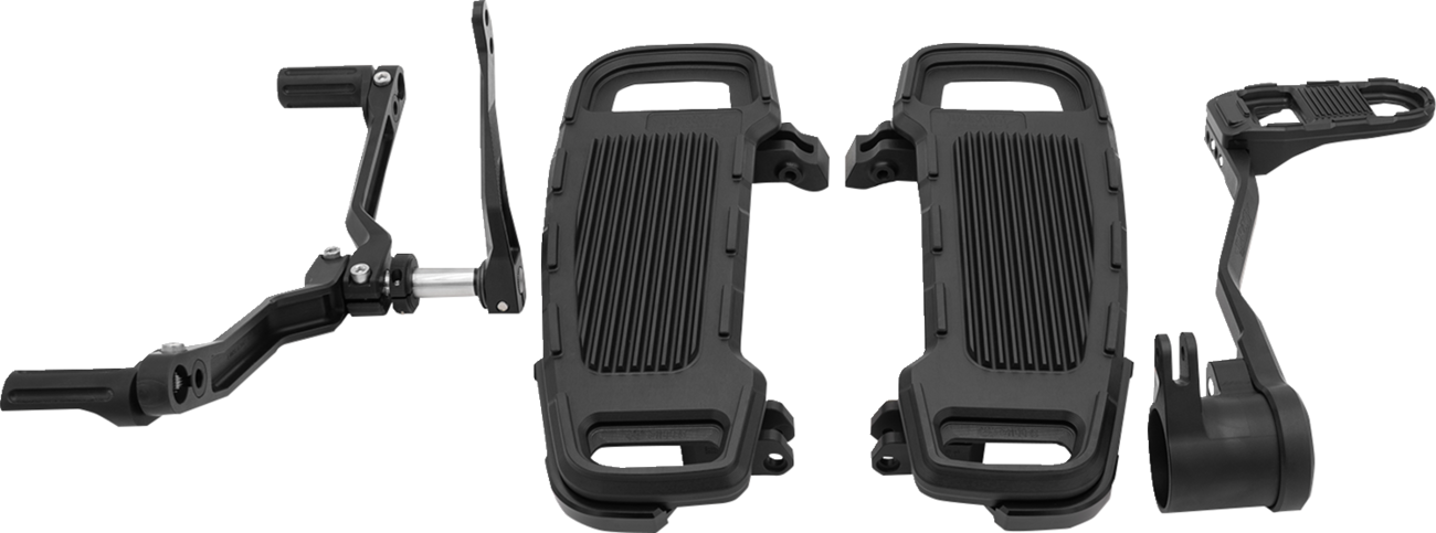 DRAG SPECIALTIES Floorboard Kit - Adjustable - Black CU-B001