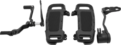 DRAG SPECIALTIES Floorboard Kit - Adjustable - Black CU-B001