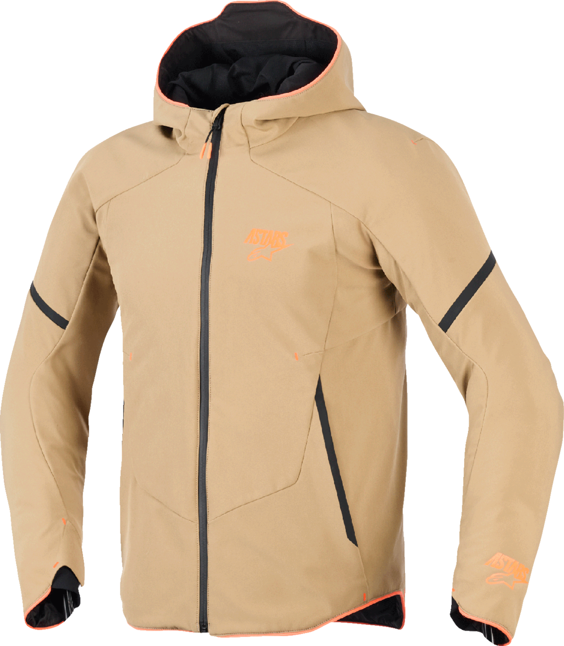ALPINESTARS Aeroshell Waterproof Jacket - Dark Khaki/Black/Orange Fluo - Small 3200226-8038-S
