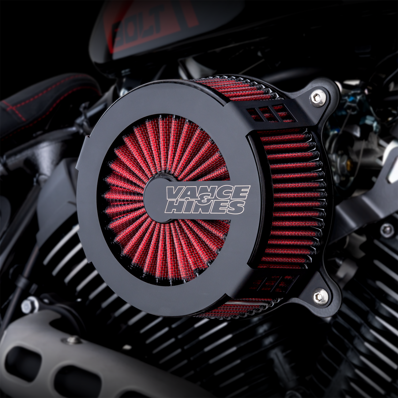VANCE & HINES VO2 Cage Fighter Air Intake Kit - Black 41128