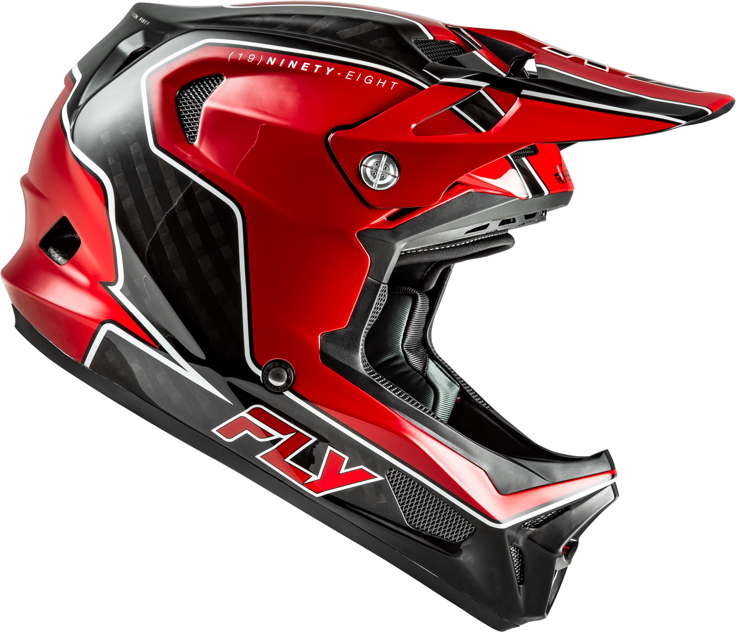 Werx R Flow Carbon Helmet Black Carbon/Red Sm