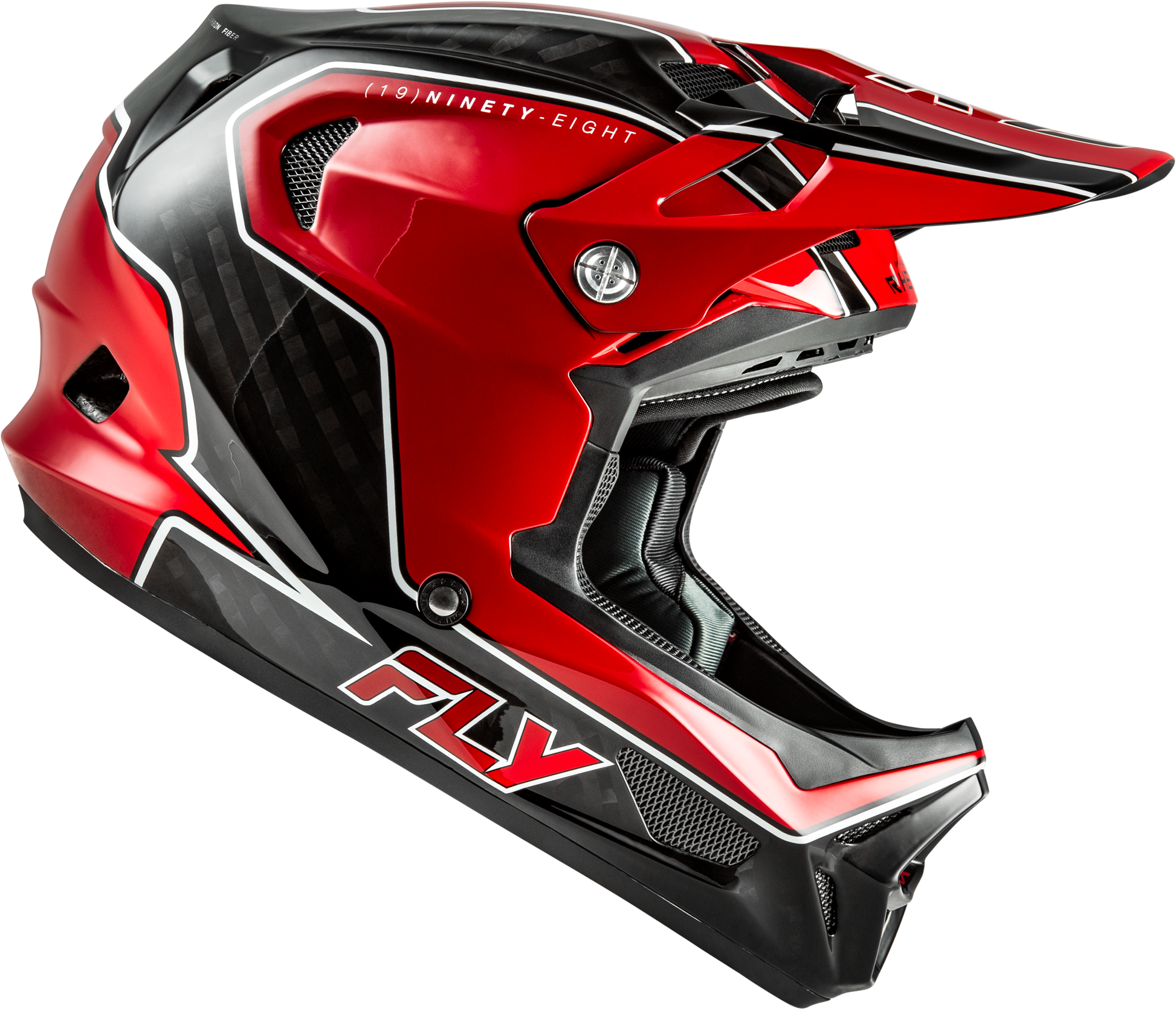 Werx R Flow Carbon Helmet Black Carbon/Red Lg