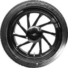 COASTAL MOTO Hurricane 3D Rear Left Wheel - Black (18") | Falken Tire (215/45ZR18) PKG-HURL-187T-SB