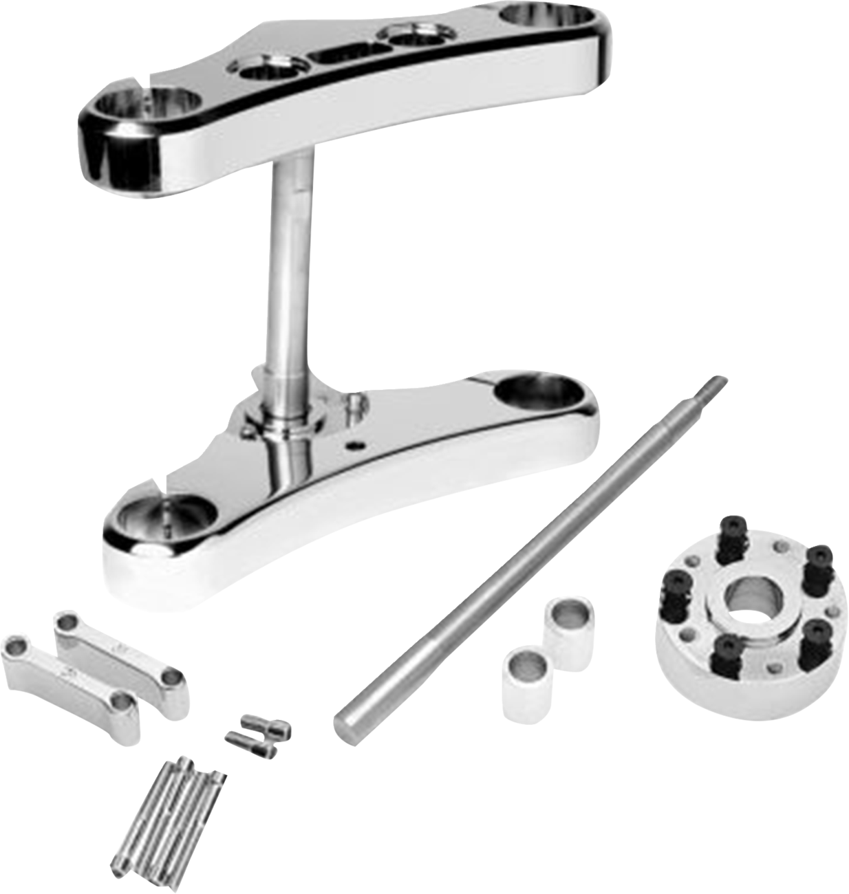 ACCUTRONIX Triple Tree Conversion Kit - 49 mm - Black - 3° Rake - Elite Smooth TWD349-ESBK8