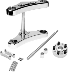 ACCUTRONIX Triple Tree Conversion Kit - 49 mm - Black - 3° Rake - Elite Smooth TWD349-ESBK8