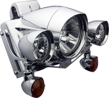 HEADWINDS Extended Headlight Bezel - 7" - Raven - Chrome 1-7128VCA