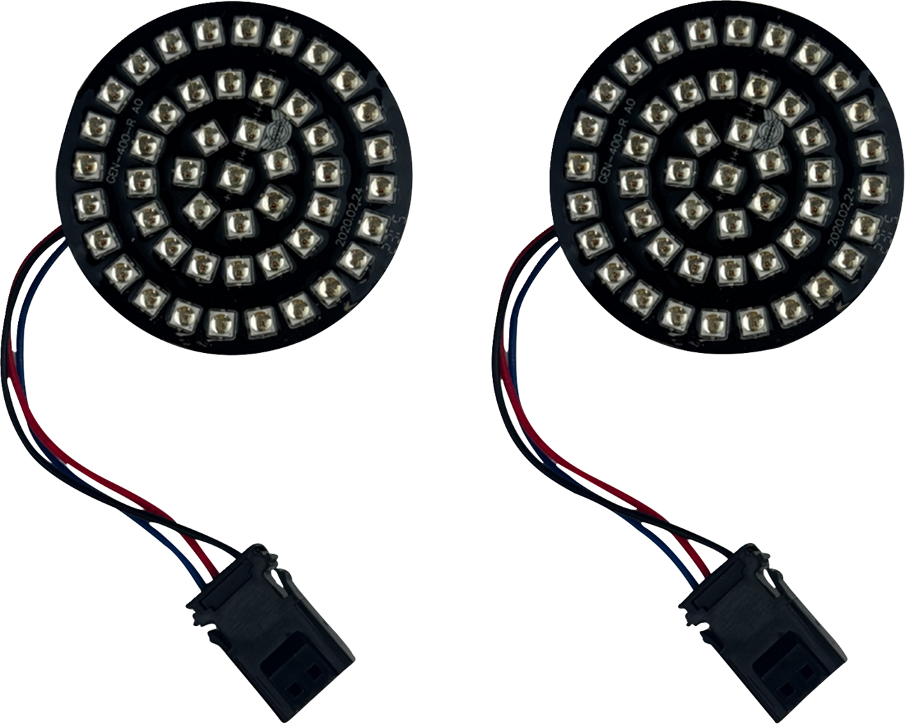 CUSTOM DYNAMICS Genesis® 4 Front Turn Signals - Red GEN-4-R-25ST