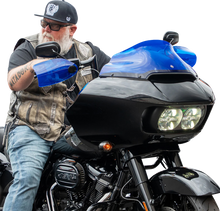 KLOCK WERKS Flare® Handguards - Harley-Davidson Cable Clutch - Blue KWS-01-0133-CC