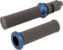 ODI Ruffian Lock-On Street Grips - CVO - Graphite/Blue V30HTCH-U