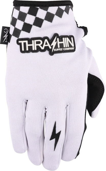 THRASHIN SUPPLY CO. Go Fast Stealth Gloves - White - Large SV1-10-10