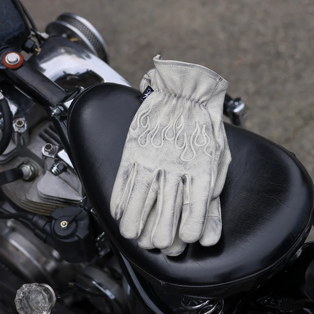 THRASHIN SUPPLY CO. Roper Leather Gloves - Bone White - 2XL TRG-00-12