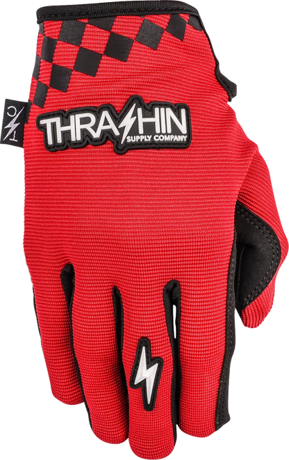 THRASHIN SUPPLY CO. Go Fast Stealth Gloves - Red - Large SV1-18-10