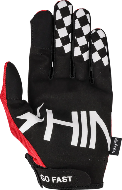 THRASHIN SUPPLY CO. Go Fast Stealth Gloves - Red - Large SV1-18-10
