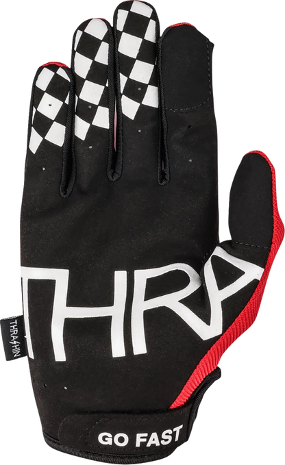 THRASHIN SUPPLY CO. Go Fast Stealth Gloves - Red - Large SV1-18-10