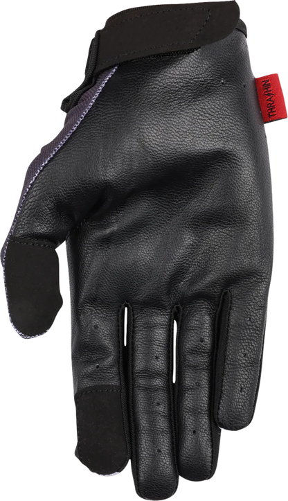 THRASHIN SUPPLY CO. Stealth Leather Palm Flame Gloves - Gray - XL SV1-22-11
