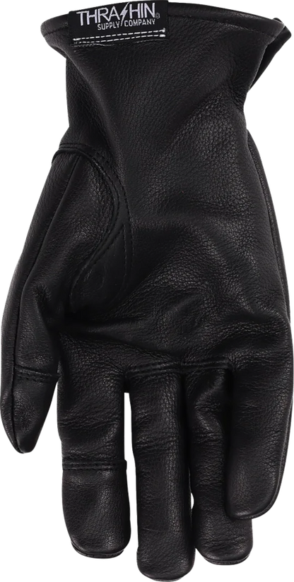 THRASHIN SUPPLY CO. Roper Leather Gloves - Black - Small TRG-01-08
