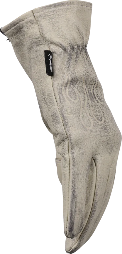 THRASHIN SUPPLY CO. Roper Leather Gloves - Bone White - XS TRG-00-07