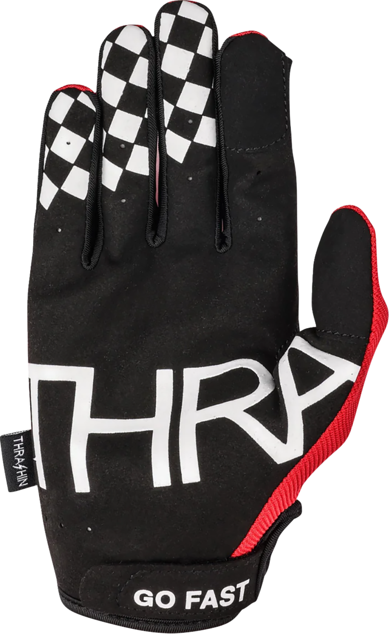 THRASHIN SUPPLY CO. Go Fast Stealth Gloves - Red - Small SV1-18-08
