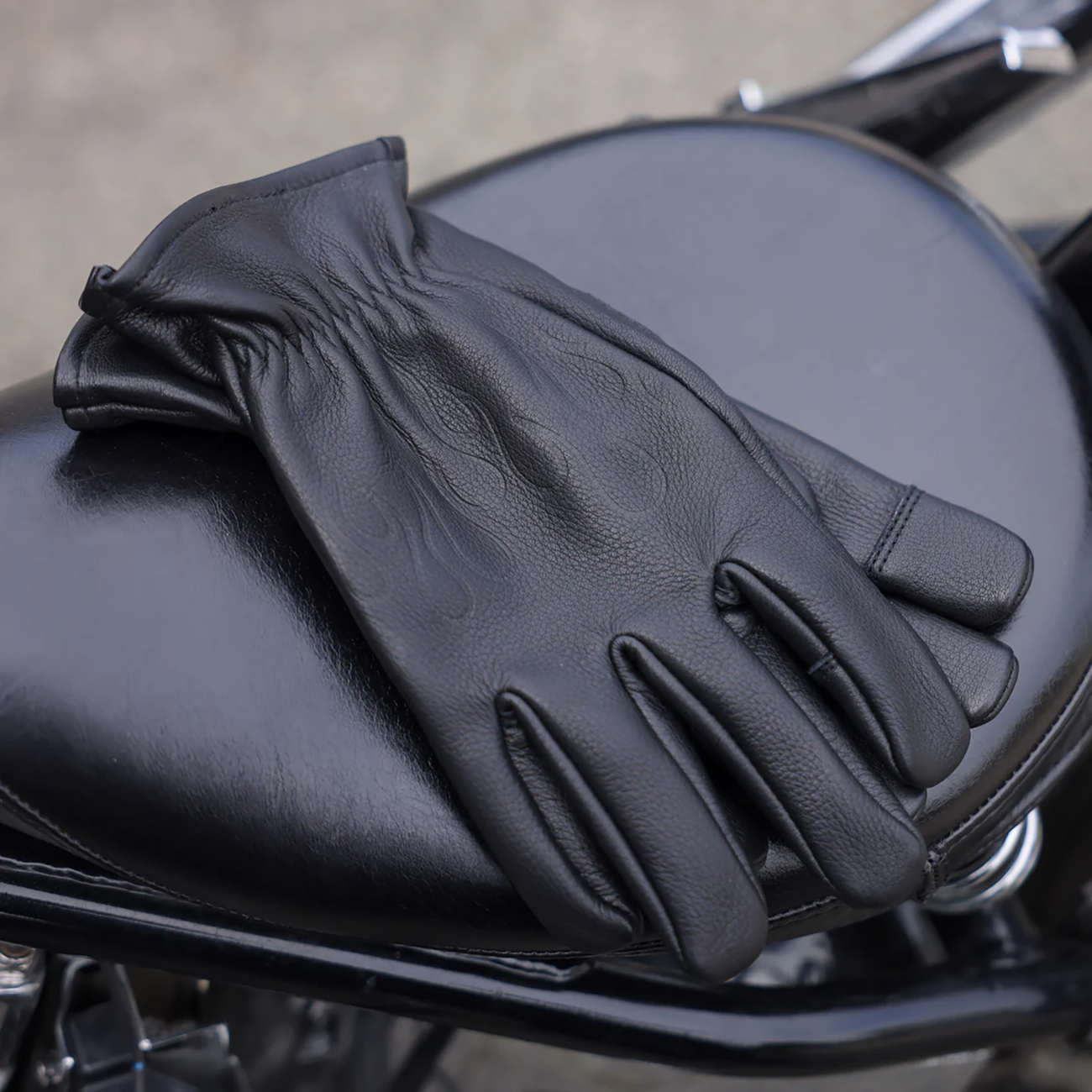 THRASHIN SUPPLY CO. Roper Leather Gloves - Black - 3XL TRG-01-13