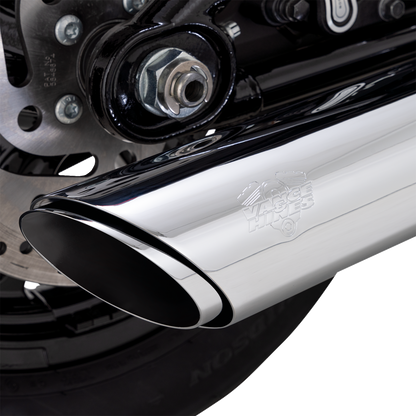 VANCE & HINES Twin Slash Slip-On Muffler - Chrome - Softail 16750