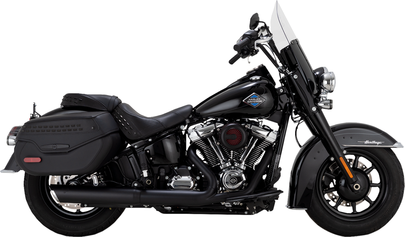 VANCE & HINES Twin Slash Slip-On Muffler - Black - Softail 46750
