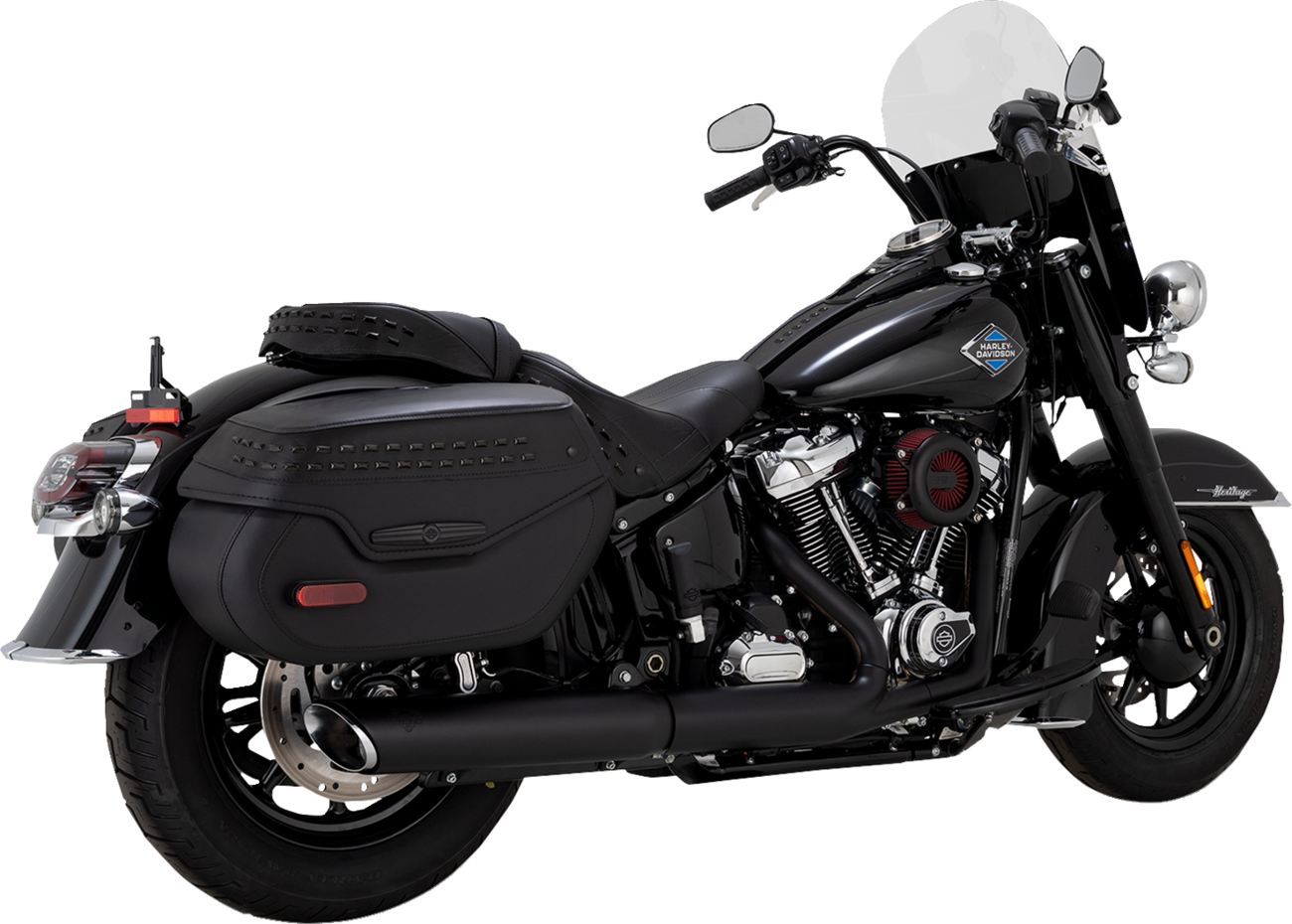 VANCE & HINES Twin Slash Slip-On Muffler - Black - Softail 46750