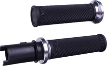 ODI Ruffian Lock-On Street Grips - CVO - Black/Silver V30HTCB-S