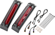 CIRO Filler Panel Tail Lights - Red Lens - Black 42053