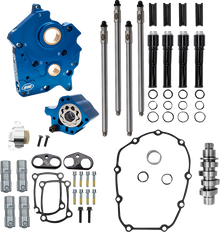 S&S CYCLE Cam Chest Kit - 496 Chain Drive Cam - Water Cooled - Black Pushtubes - M8 310-1385