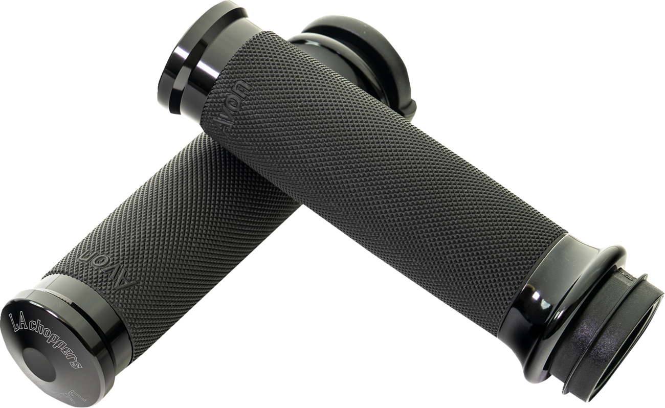 LA CHOPPERS County Line Grips - TBW - Black LA-7493-00B