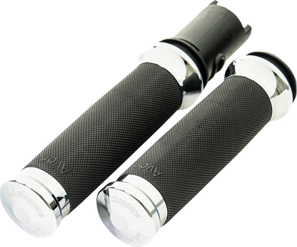 LA CHOPPERS County Line Grips - '23-'25 TBW - Chrome LA-7493-01