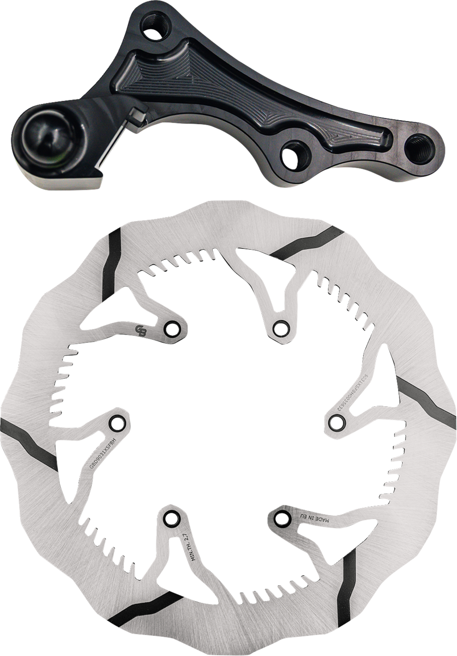 GBRAKES Brake Rotor Kit With Bracket - Solid Mount - 280 mm GBDOS221