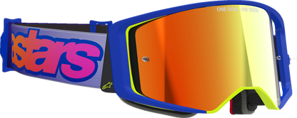 ALPINESTARS GOGGLES Supertech Goggle - Vista - Blue/Yellow/Purple - Red Mirror Lens 5100226-7285