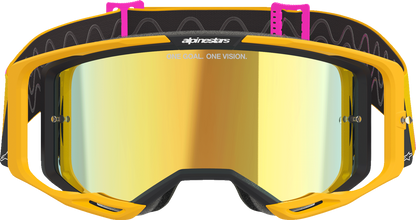 ALPINESTARS GOGGLES Vision 8 Goggle - Corp - Orange/Yellow/Pink - Gold Mirror Lens 5101625-4005