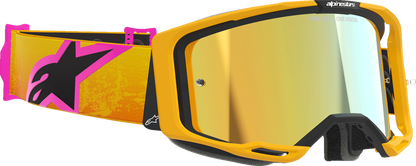 ALPINESTARS GOGGLES Vision 8 Goggle - Corp - Orange/Yellow/Pink - Gold Mirror Lens 5101625-4005