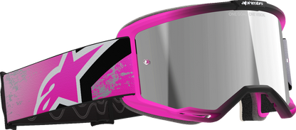 ALPINESTARS GOGGLES Vision 5 Goggle - Lahnd - Iron/Pink - Silver Mirror Lens 5100626-9284