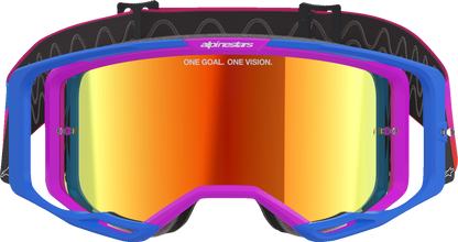 ALPINESTARS GOGGLES Vision 8 Goggle - Corp - Blue/Purple/Orange - Red Mirror Lens 5101625-7286