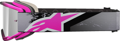 ALPINESTARS GOGGLES Vision 5 Goggle - Lahnd - Iron/Pink - Silver Mirror Lens 5100626-9284